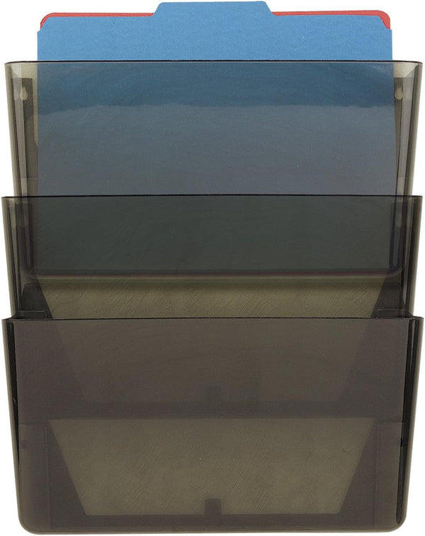 Officemate Wall File, Smoke, Set of 3 (21421)