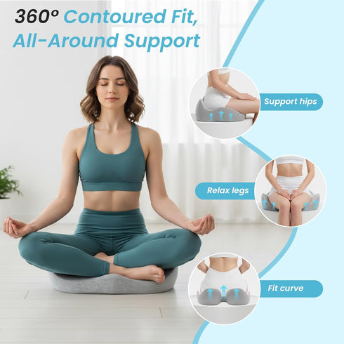 Tailbone Memory Foam Seat CushionErgonomic Office Chair CushionCoccyx Cushion for Pain Relief Butt Pillow for Long