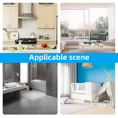 Floor Transition Strip, Self Adhesive Laminate Cover Strips, 1.57" Flat Vinyl for Tile and Wood Joins