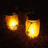 4 Pack Solar Mason Jar Flicker Lights Upgraded, Flickering Torches Lights Outdoor Hanging Lanterns Landscape Decoration