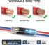 CMLY 20Pcs 2 Double Wire Plug in Connector, Pin LED Light Strip Low Voltage Connector with Locking Buckle, Quick