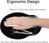 Britimes Ergonomic Mouse Pad with Wrist Support, Black Human Skeleton Skull Non-Slip Base for Home Office Gaming