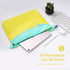 Large Yellow Water-Resistant Zipper Pouch - Ideal for Travel and Office Storage