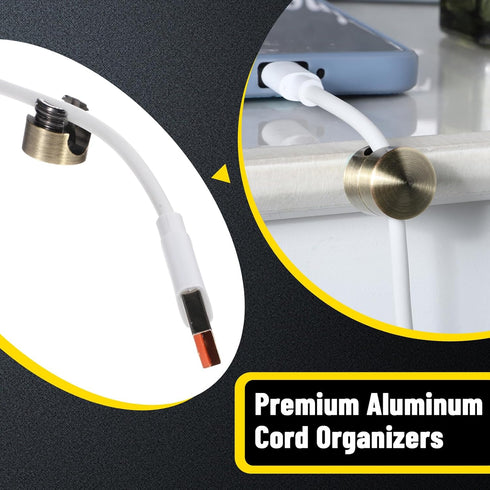 SHENLIU 3 Pcs Cable Anchors for Desk, Adhesive Charger Holders for Cords, Adjustable Cord Holder Cable Clips Cables