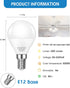 EvaStary Ceiling Fan Light Bulbs, 60W Equivalent E12 LED Bulb, Super Bright 600LM Daylight 5000K Small Base A15 Shape Candelabra Bulb for Chandelier, Ceiling Fans, Non-dimmable, 85-265V, 6 Pack by EvaStary