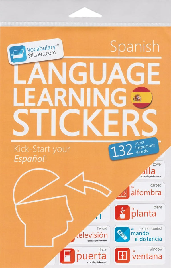 Spanish Language Learning Stickers - Educational Stickers for Kids