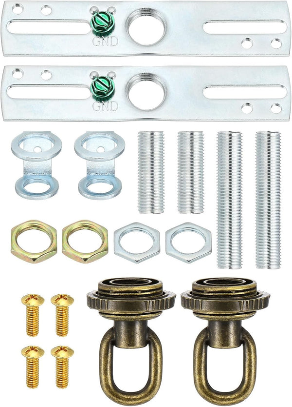 LUMLLSAJI 4" Universal Light Fixture Cross Bar Kit, 2 Set 1/4 IP Center