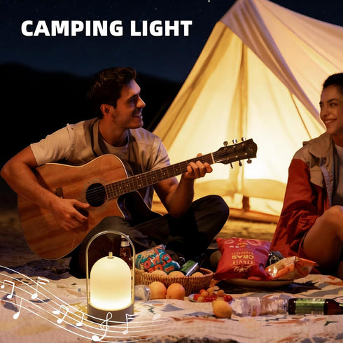 3 Dimmable 1 Pack LED Table Lamps Wireless with Bluetooth Speaker, USB-Powered Music Table Lamp with Light Modes