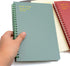 Yansanido 4 Pcs A5 Spiral Notebook, Thick Plastic Hardcover, Graph Paper, 80 Sheets - 160 Pages, 4 Colors