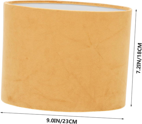 1pc E27 Oval Lamp Shade Cloth Lampshade Lamp Cover Clip on Cover Shade Modern for Table and Floor Light Golden