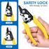 Fiber Stripper, 6 Cable Stripper with Safe Lock and Anti-Slip Handle, High-carbon Steel Fiber Optic Tool