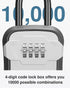 Resettable (1 Pack, Puroma Lock Box, Key Lock Box Wall Mount & Portable Combination Lockbox with Code, Security Lockbox