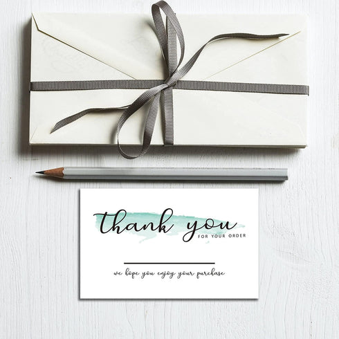 TENTADO 50 2 3.5 Inch Thank You for Order Cards, Thank You For Supporting My Small Business Cards, Customer Thank You
