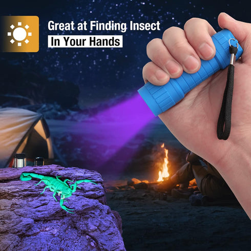 EverBrite Black Light Flashlight UV Mini 9-Led 395nm Detector for Pet Urine, Stains, Scorpions