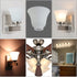 2 Pack 2-1/8-Inch G0075 White Frosted Spiral Textured Glass Lamp Shades, Bell Shaped Light Fixture Replacement Globe