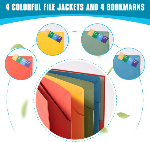 Blue Lake ECOLIFE 1 Inch 3 Ring Binder with Dividers and Pockets, Plastic-Free Binder Organizer for Students and Office