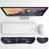 Dapesuom Enlarge Keyboard Wrist Rest, Memory Foam Cushion for Desk Mat Support, Cute Pain Relief Set with Non-Slip Base