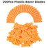 Aleric 200Pieces Plastic Razor Blades, Double Edged Plastic Blade for Scraper, Safety Razor Blades for Removing Labels