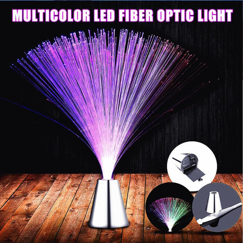 Fiber Optic Lamp, LED Colourful Changing Centerpiece Sensory Multicolor Light Fountain Ice Calming Mood Bedroom