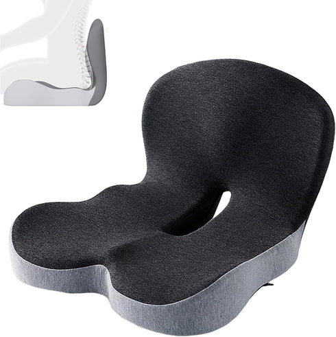 Nixegym Memory Foam Office Chair Cushion, L-Shaped Integrated Seat Cushions, Chair Seat Cushion