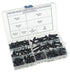 Metric M6 Nylon Phillips Pan Head Screws Nuts Flat Washers Assortment Kit (Black)