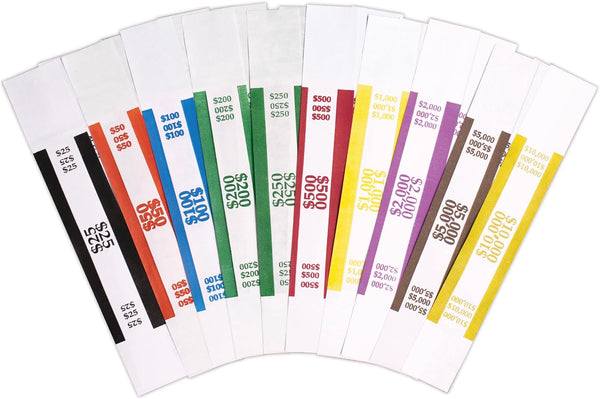 CAROUSELCHECKS ABA Barred Currency Band Complete Set $25 - $10,000, 100 of Each