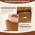 DLUGOPIS 3 3x5 3 25 2 Tier Index Card Holder Wooden Card Catalog Box with Drawers Brown Index Card Storage Box Flash