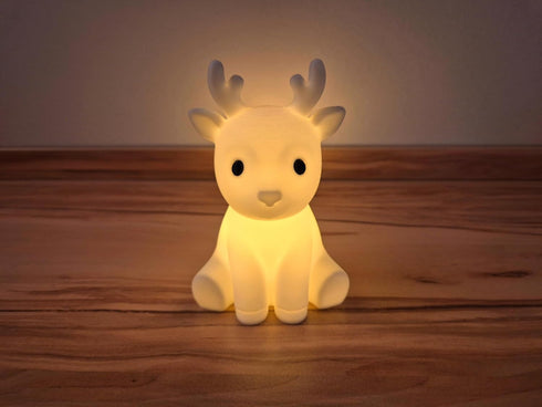 wellshezz Cute Deer Night Light LED Lamp Battery Operated Kids Nursery Bedroom Table Decor