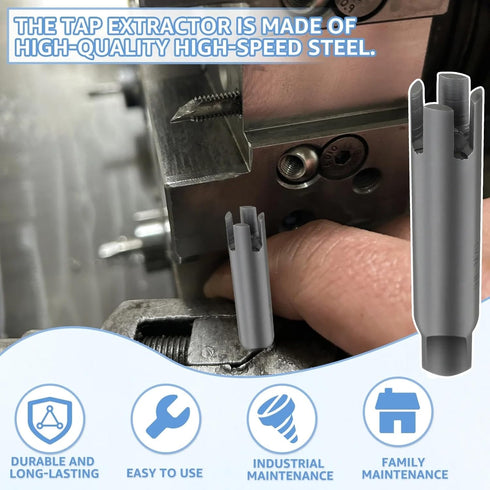 High Speed Steel Broken Tap Extractor Set - Broken Screw Extractor A B C (3 Optional Sets, 6 Pcs)