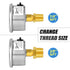 MEANLIN MEASURE 2pcs 0~30Psi Stainless Steel Liquid Filled Pressure Gauge, 1/8" NPT 1.5" Glycerin Filled