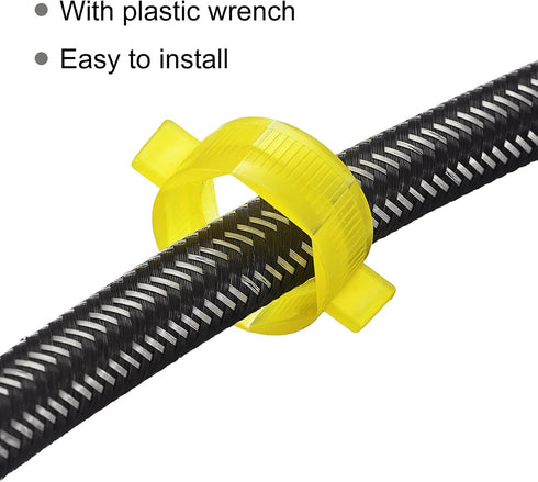 uxcell Faucet Supply Line Connector - G1/2 Female x G1/2 Female 28 Inch Long Braided 304 Stainless Steel Water Supply