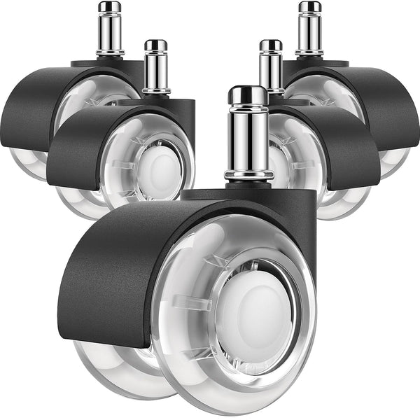 MaxGear Heavy Duty Office Chair Wheels Replacement, Mute Rubber Rotating Desk Chair Wheels, Set of 5