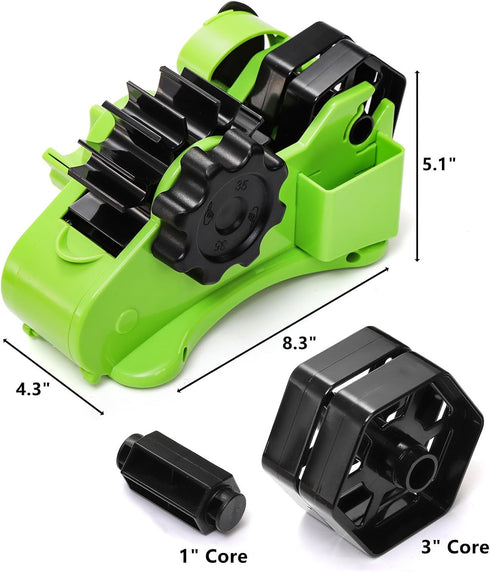 DEAYOU Multi-Roll Heat Tape Dispenser, 1" and 3" Double Reel Cores for Pre-Cut Heat Transfer Tape