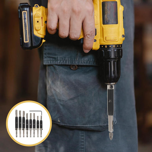 8Pcs Center Drill Bit Set: Self Centering Hinge Tapper Core Hole Puncher Woodworking Tools for Cabinet Door