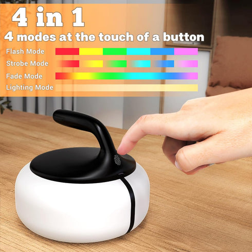RGB Table Lamp, Cordless Rechargeable Portable Night Light, 6000mAh Battery Operated Dimmable LED Ambient Lighting