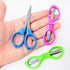 yueton 4pcs Colorful Plastic Handle Folding Safety Scissors with Keychain Holes for Craft Fishing