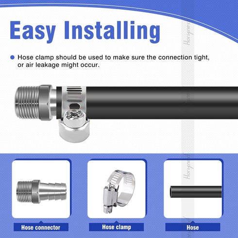NPT 1" Male Thread to 1 Inch O.D. Barb Stainless Steel Pipe Fitting, Pack of 2 pcs for Connecting Air Hose Tubing