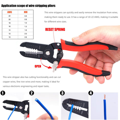 Twidec 642Pcs Quick Splice Male and Female Wire Spade Connector Kit with Crimping Pliers for Electrical Wiring