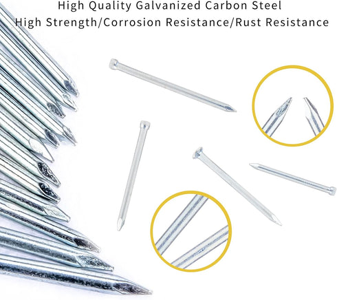 1080pcs Nail Assortment Kit, Small Nails for Hanging Pictures, Finishing Nails, Wall Nails for Hanging, Picture Nails