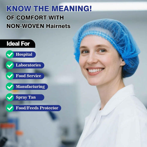 ROMSPRI 200 Pack Pull-out box Disposable Thick Hair Nets for Spray Tanning,for Women & Men - Non-Woven Breathable