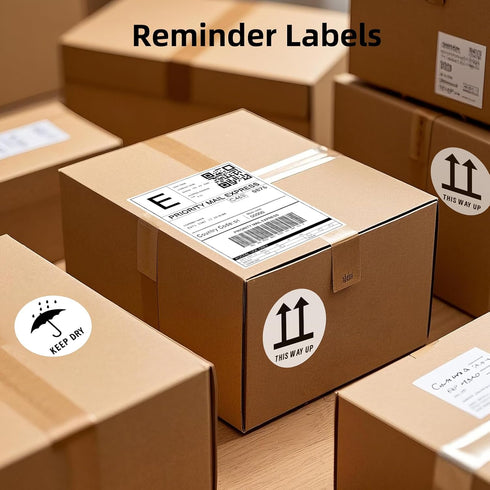 2 Inch 4x6 Tag(1 750 White Circle Thermal Sticker Labels, Self-Adhesive Round Direct Thermal Labels for Label Printer