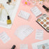 Sureio 200 Pieces Press on Nail Instruction Kit - Application Cards for Aftercare Guides and Supplies