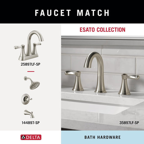 Esato Towel Hook, Spotshield Brushed Nickel