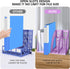 Marte Vanci Magazine File Holder, Vertical PP Folder Book Desktop Organizer, Sturdy Vertical 4 Section Folder (Purple)