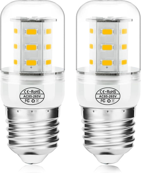 Refrigerator LED Light Bulb KEI D34L Replacement, Fit for Frigidaire Kenmore, 2 Packs (3.5W 85V-265V E27 2700K)