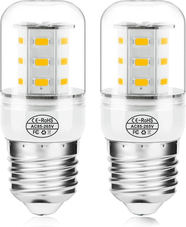 Refrigerator LED Light Bulb KEI D34L Replacement, Fit for Frigidaire Kenmore, 2 Packs (3.5W 85V-265V E27 2700K)