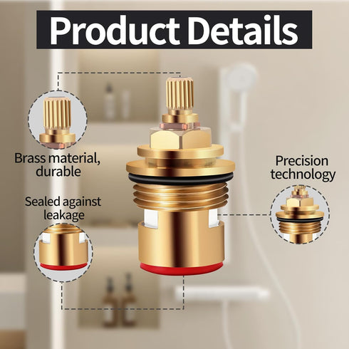 147210 Shower Cartridge Replacement Volume-Control Cartridge - Compatible With 3/4" Exact Temp Valve System