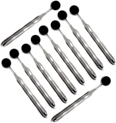 Set of 10 New Design Hollow Handle with Replaceable Dental Mouth Mirrors #5 for Teeth Inspection Cleaning Examination
