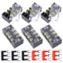 Hilitchi 12pcs 600V 15A 3 Position Double Row Screw Terminal Strip and 400V 10A Red/Black Barrier Strip