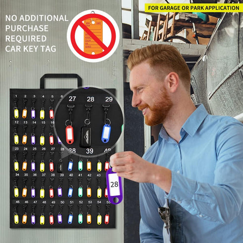 Fireproof Waterproof Rollable Key Case, Compact Storage for 55 Keys, Roll Up Organizer for Hotel, Car Sales, Real Estate